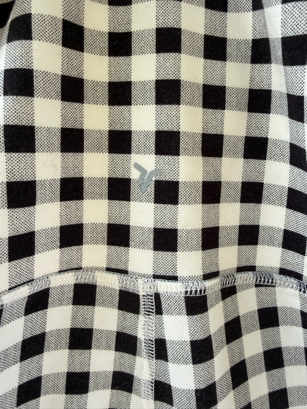 OLD NAVY Power Chill Black White Gingham Bodysuit Romper Size L - Picture 12 of 15